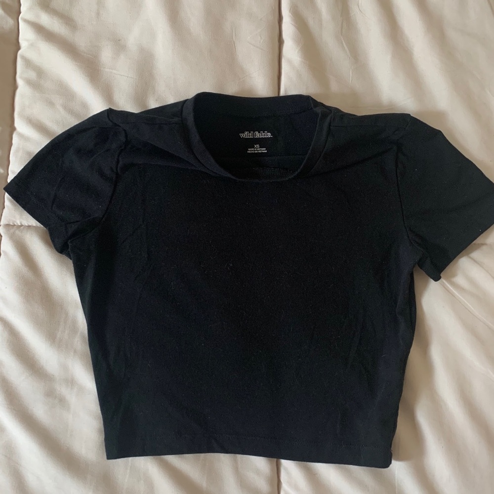 Wild Fable Black Crop Top